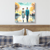 Het lot bracht ons samen canvas afdruk (Insitu (Slaapkamer))