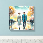 Het lot bracht ons samen canvas afdruk (Insitu (Houten vloer))