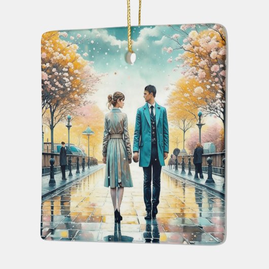 Het lot bracht ons samen keramisch ornament (Links)