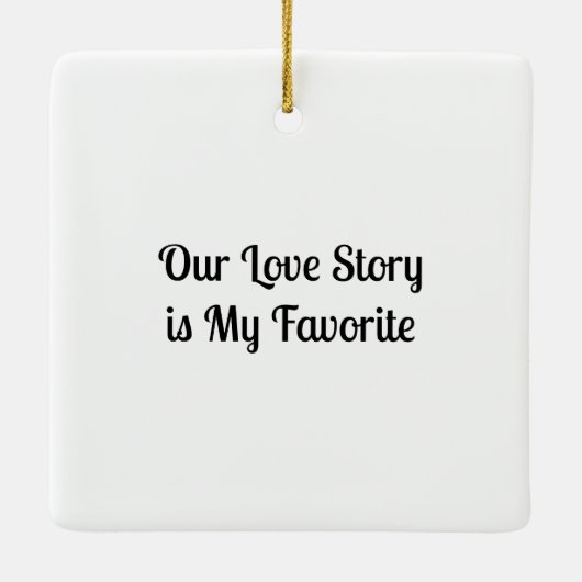 Het lot bracht ons samen keramisch ornament (Achterkant)