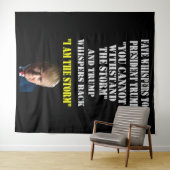 HET LOT FLUistert aan PRESIDENT TRUMP Wandkleed (In Situ (horizontaal))