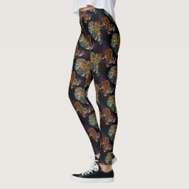 Het lot in het Stars Tigers Pattern Leggings