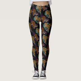Het lot in het Stars Tigers Pattern Leggings