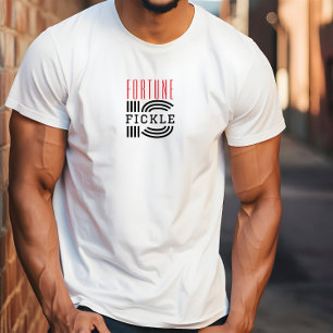 Het lot is wispelturig motivatie rood zwart  t-shirt