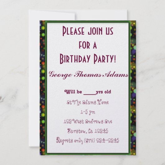 Het Lot Savvy van het Patroon van de Ballons van Kaart (Voorkant)