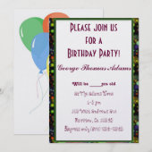 Het Lot Savvy van het Patroon van de Ballons van Kaart (Voorkant / Achterkant)