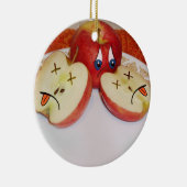 Het lot van een sappige appel keramisch ornament (Rechts)