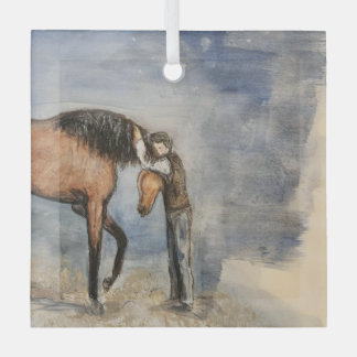 Het lot van het hengst Collectie Glas Ornament