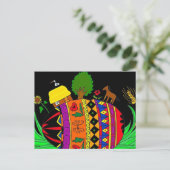 Het lot van het Oekraïense VolksArt. van de Wereld Feestdagenkaart (Staand voorkant)