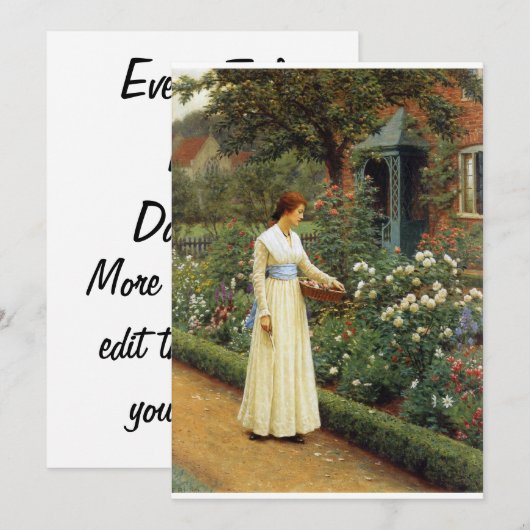 Het lot van het Roos olieverfschilderij Kaart (Voorkant / Achterkant)