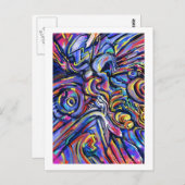 Het lot van je lot — briefkaart van digitale kunst (Voorkant / Achterkant)