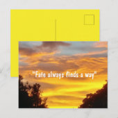Het lot vindt altijd een manier die de Zonneset va Briefkaart (Voorkant / Achterkant)