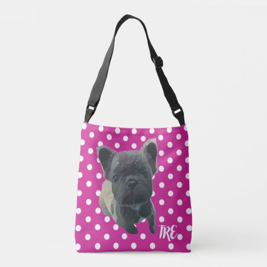 Het Louis Crossbody Tas in Bright Pink en White (Achterkant)