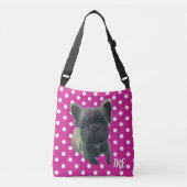 Het Louis Crossbody Tas in Bright Pink en White (Voorkant)