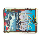 Het Louise-meer, Alberta Canada reisposter Magneet (Horizontaal)