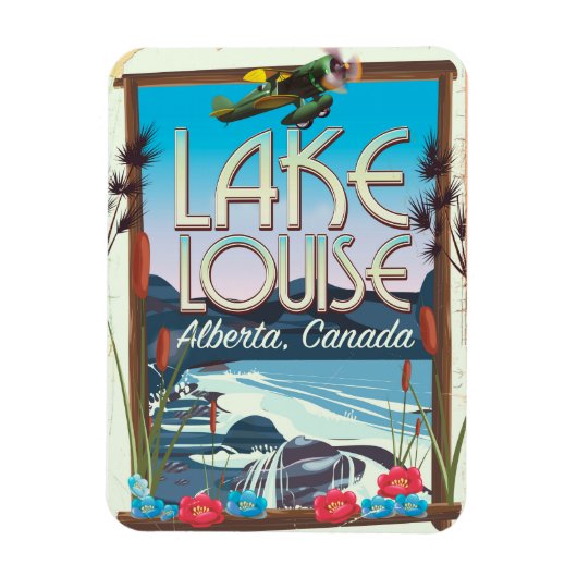 Het Louise-meer, Alberta Canada reisposter Magneet (Verticaal)