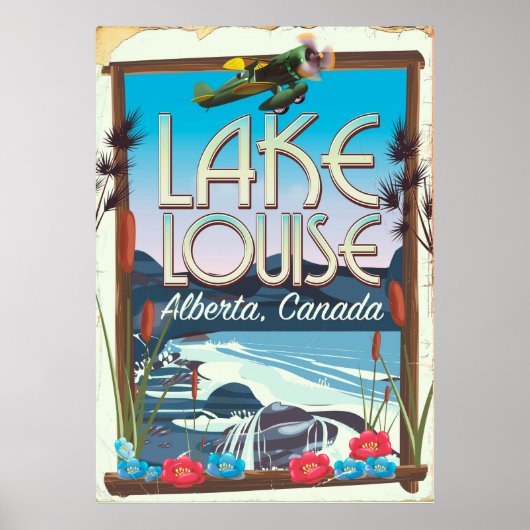 Het Louise-meer, Alberta Canada reisposter Poster (Voorkant)