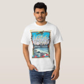 Het Louise-meer, Alberta Canada reisposter T-shirt (Voorkant volledig)