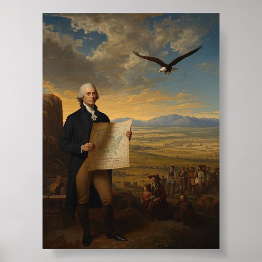 Het Louisiana Purchase President Thomas Jefferson Poster (Voorkant)