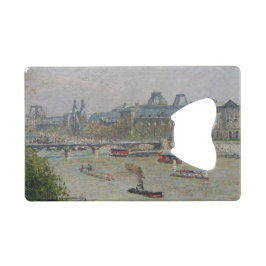 Het Louvre, de lente van Camille Pissarro Creditkaart Flessenopener
