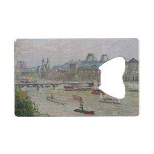 Het Louvre, de lente van Camille Pissarro Creditkaart Flessenopener
