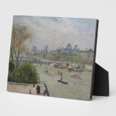 Het Louvre, de lente van Camille Pissarro Fotoplaat (Zijkant)