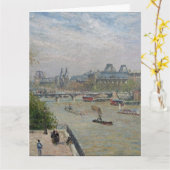 Het Louvre, de lente van Camille Pissarro Kaart (Gele Bloem)