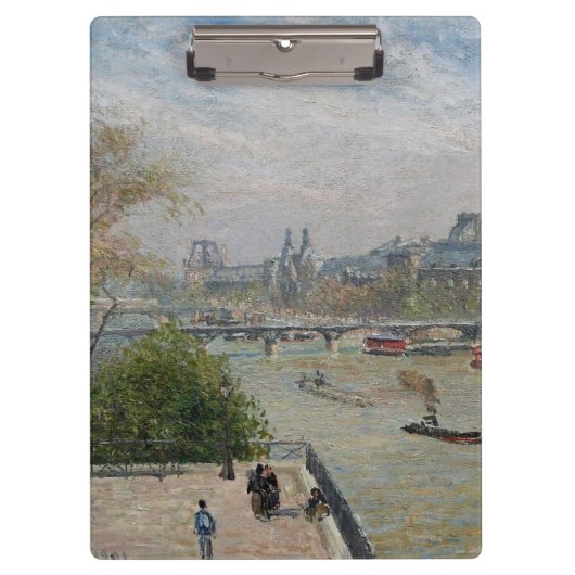 Het Louvre, de lente van Camille Pissarro Klembord (Voorkant)