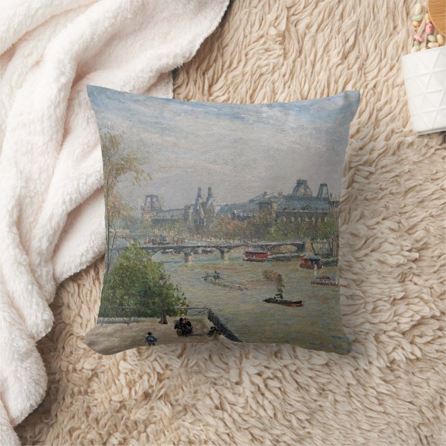 Het Louvre, de lente van Camille Pissarro Kussen (Deken)