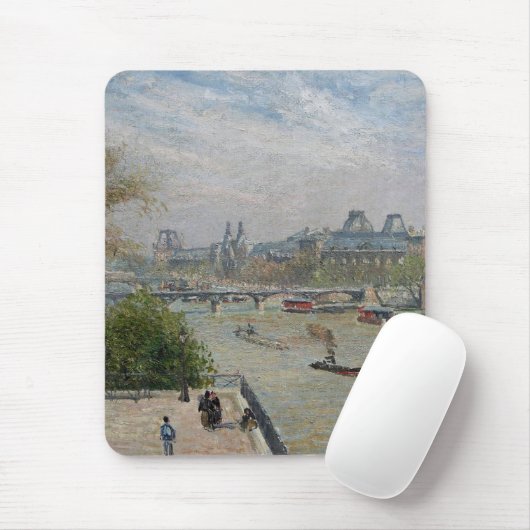Het Louvre, de lente van Camille Pissarro Muismat (Met muis)