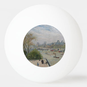 Het Louvre, de lente van Camille Pissarro Pingpongbal