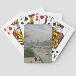 Het Louvre, de lente van Camille Pissarro Pokerkaarten
