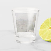 Het Louvre, de lente van Camille Pissarro Shot Glas (Achterkant)