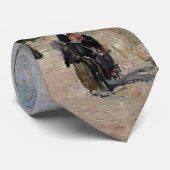 Het Louvre, de lente van Camille Pissarro Stropdas (Opgerold)