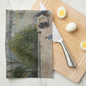 Het Louvre, de lente van Camille Pissarro Theedoek (Quarter Fold)