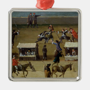 Het Louvre en het College van Quatre Metalen Ornament