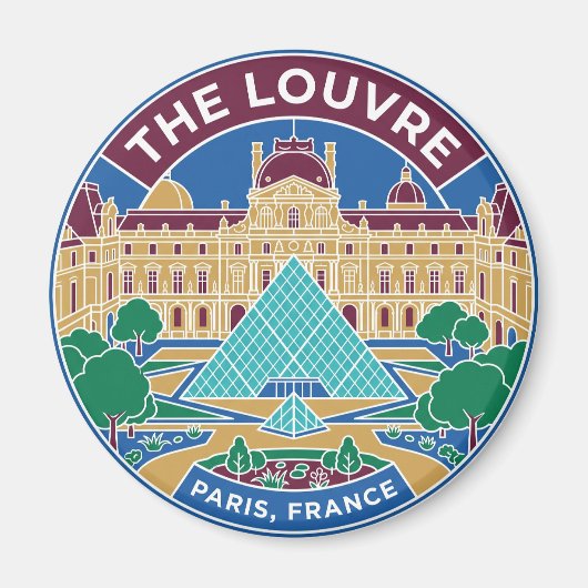 Het Louvre Frankrijk Magneet (Voorkant)