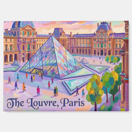Het Louvre Frankrijk Magneet (Voorkant)