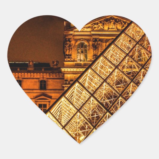 Het Louvre Hart Sticker (Voorkant)