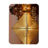 Het Louvre Museum in Night, Parijs, Frankrijk Magneet (Verticaal)