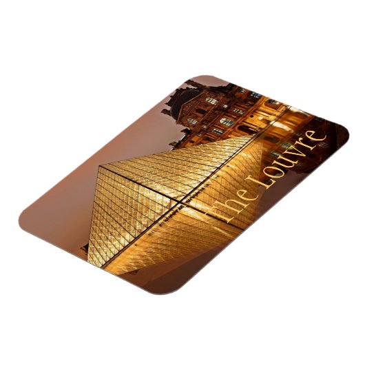 Het Louvre Museum in Night, Parijs, Frankrijk Magneet (Linkerzijde)