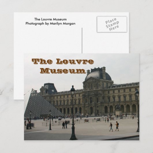Het Louvre Museum in Parijs Briefkaart (Voorkant / Achterkant)