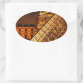 Het Louvre Ovale Sticker (Tas)