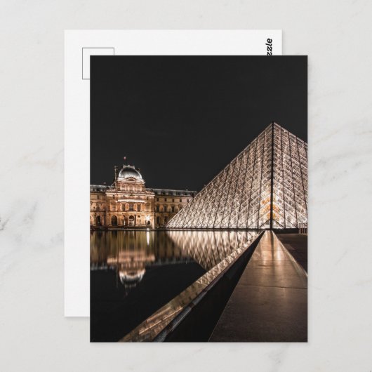 Het Louvre, Parijs Frankrijk Briefkaart (Voorkant / Achterkant)