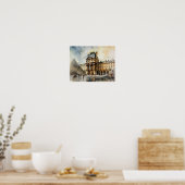 Het Louvre Paris Frankrijk Landschapskunst Print P (Keuken)
