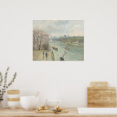 Het Louvre, vanmiddag, Camille Pissarro Fine Art Poster (Keuken)