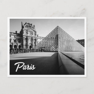Het Louvre Zwart-wit Paris Photo Briefkaart