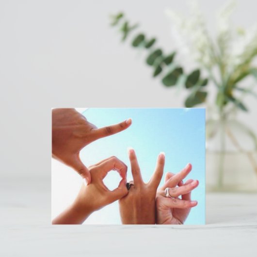 het LOVE briefkaart (Staand voorkant)