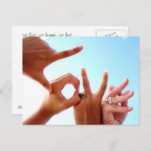het LOVE briefkaart (Voorkant / Achterkant)