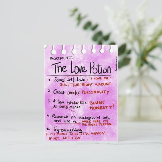 Het Love Potion Briefkaart (Staand voorkant)